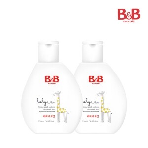 [사은품증정] 비앤비 베이비 로션 120mlX2개입 + 섬유유연제800ml 사은품