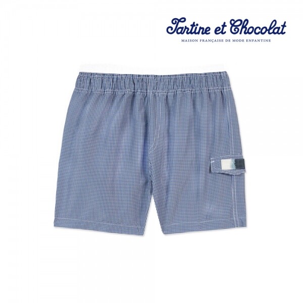 메디앙스 공식몰 아이맘,타티네쇼콜라 TC Gingham Shorts (Navy) 남아스윔팬츠