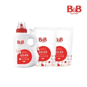 [3+2] 비앤비 섬유세제 1500ml 용기형+1500ml캡리필x2개+1600ml 사은품증정