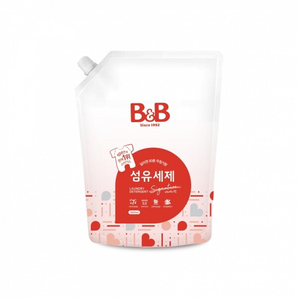 메디앙스 공식몰 아이맘,비앤비 섬유세제1500ml(리필)+섬유유연제(자스민)1500ml(캡리필)