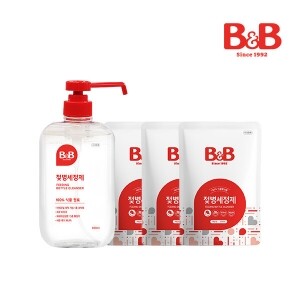 비앤비 젖병세정제(액상)패키지(용기600ml+리필500mlx3개)