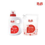 [리뉴얼]비앤비 섬유세제 1500ml(용기)+섬유세제 1500ml(리필)