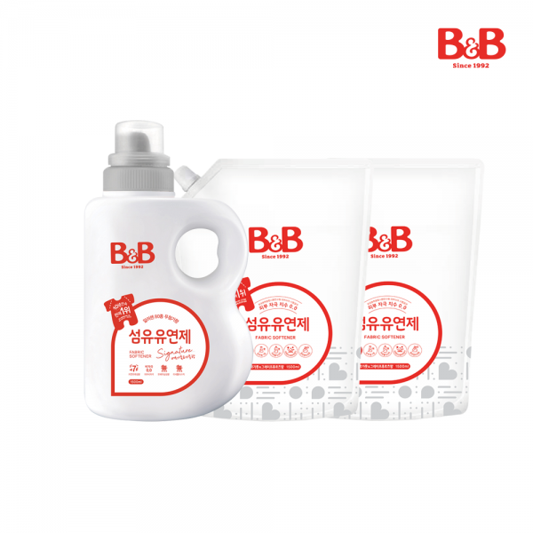 메디앙스 공식몰 아이맘,비앤비 섬유유연제(베르가못) 1500ml(용기)+섬유유연제 1500ml(리필)X2개