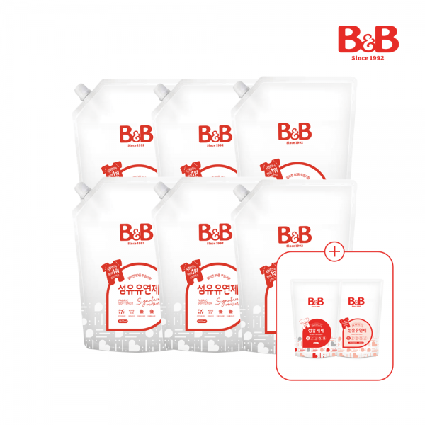 메디앙스 공식몰 아이맘,[800mlx2리필증정] 비앤비 섬유유연제(베르가못) 1500ml (리필)X6개