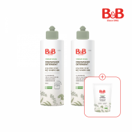 [800ml섬유세제증정]비앤비 비건 식기세척기 세제 500ml(용기)X2개입