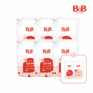 [800mlX2개리필증정] 비앤비 섬유세제 1500ml(리필)X6개