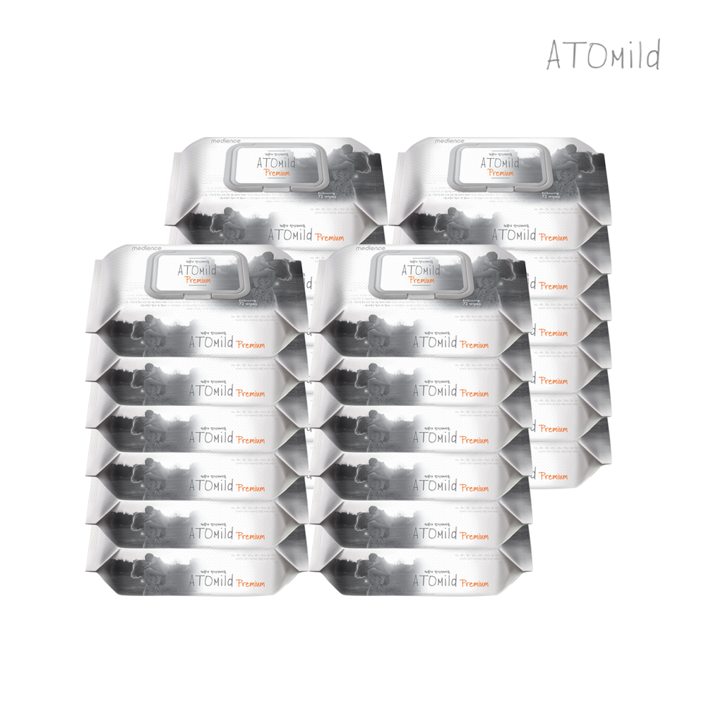 메디앙스 공식몰 아이맘,아토마일드 프리미엄 캡형 엠보싱 72매x24입 (12입x2박스)
