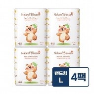네추럴블라썸 비건기저귀 밴드 4단계(L) 24매x4팩 /슈퍼 소프트 밤기저귀